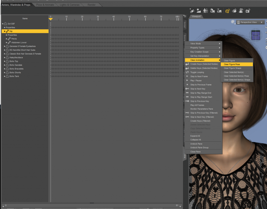 Dazstudioのアニメーションでキーフレームを一括で削除する方法｜How